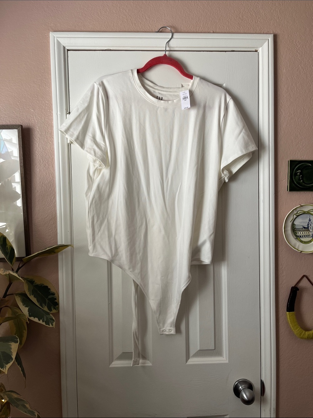 NWT Women's Gap Short-Sleeve Bodysuit - Classic Crew Neck